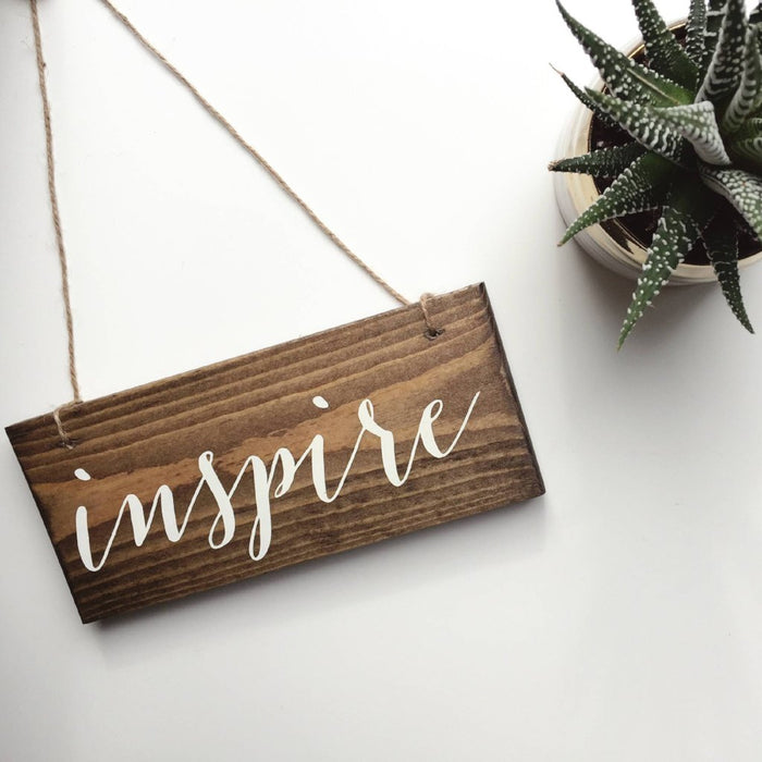 Inspire Hanging Sign, Inspire Sign, Inspire Decor, Mindful Decor, Mother's Day Gift, Meditation Room, Yoga Decor, Mindfulness, Mindful Decor