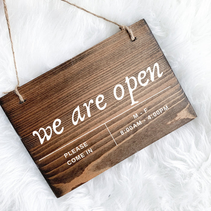 We Are Open Sign
