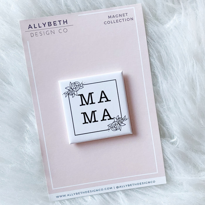 Mama Square Floral | Magnet