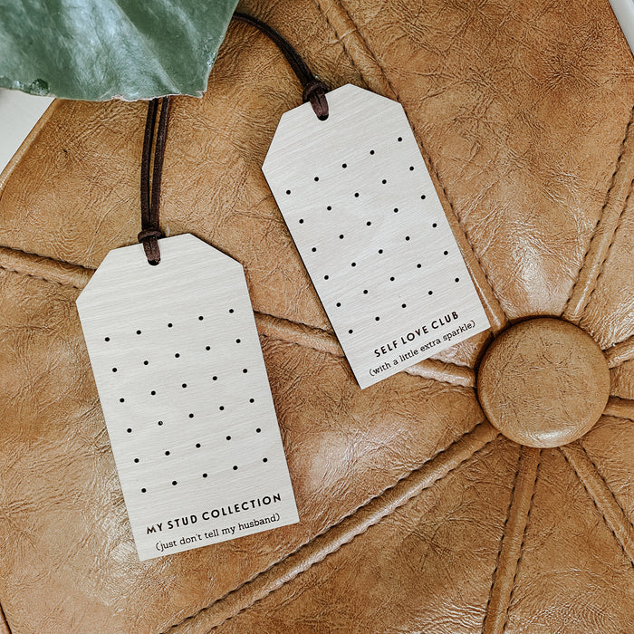 Travel Earring Cards | Engraved Jewelry Display