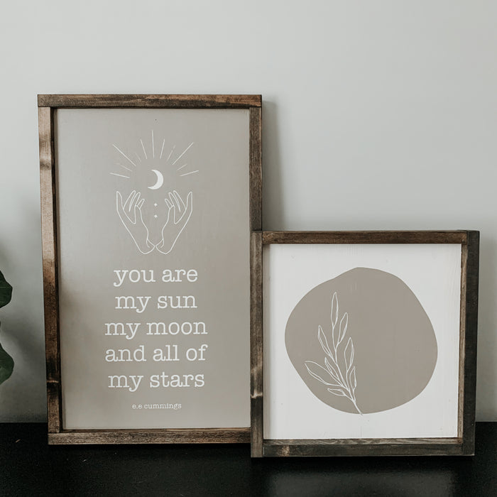 (Ready to Ship) You Are My Sun, My Moon and All of My Stars | Framed Sign