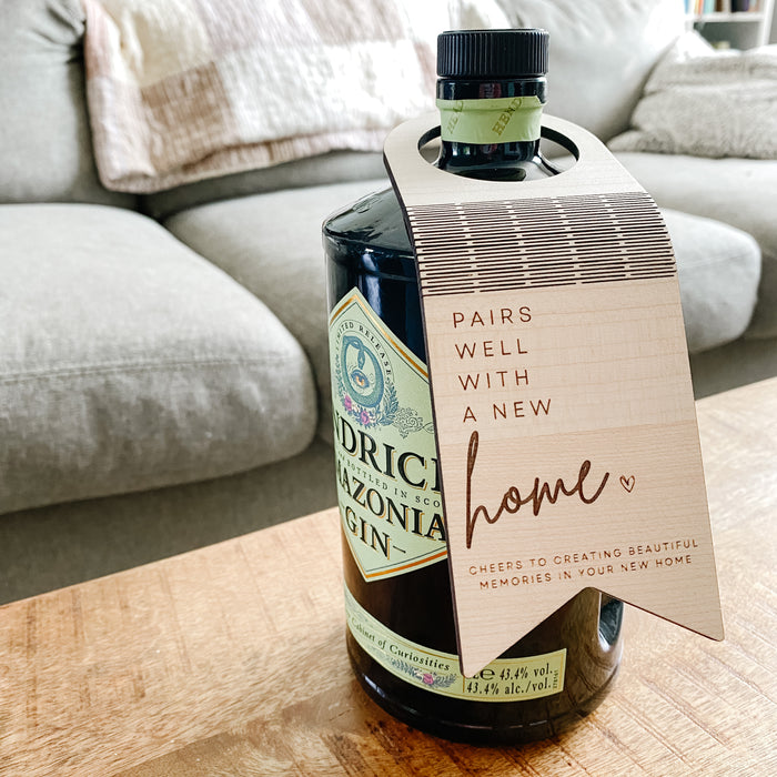 Pairs Well With a New Home | Engraved Personalized Bottle Tag