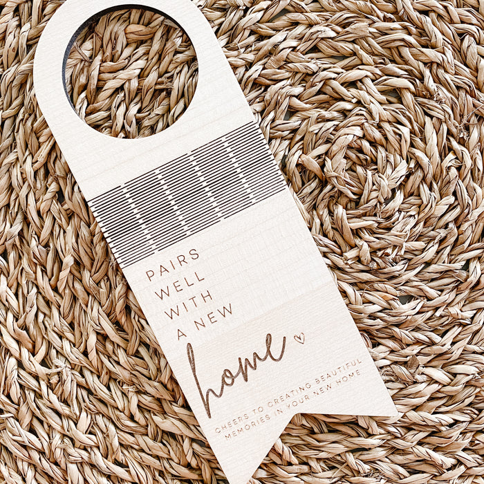 Pairs Well With a New Home | Engraved Personalized Bottle Tag