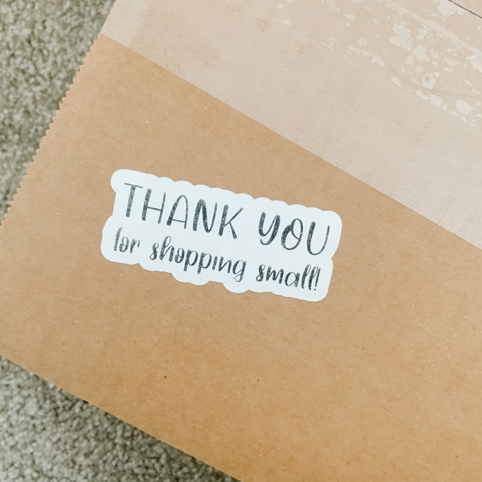 Thank You for Shopping Small Labels | White Labels