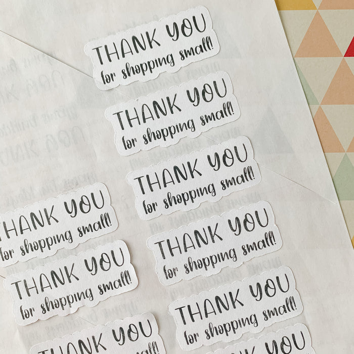 Thank You for Shopping Small Labels | White Labels