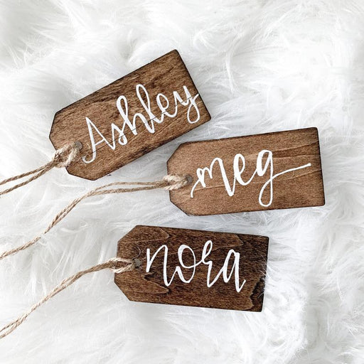 Handlettered Stocking Tags