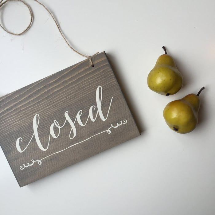 Customizable Open & Closed Sign, Storefront Sign, Studio Decor, Yoga Studio Decor, Studio Open Sign, Small Open Sign, Open Closed Sign