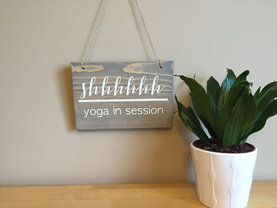 Reversible Yoga in Session Sign, Storefront Sign, Studio Decor, Yoga Studio Decor, Studio Open Sign, Yoga In Session, Open and Closed, Yoga