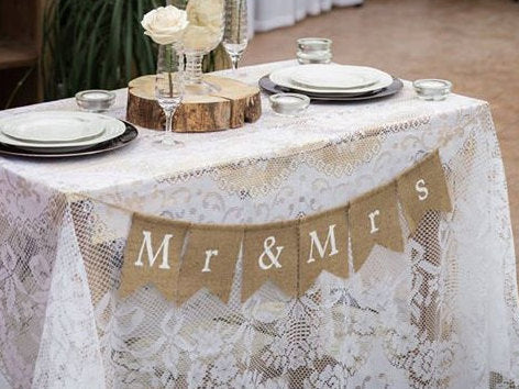 Mr & Mrs Banner, Mr and Mrs Bunting, Wedding Banner, Wedding Photo Prop, Love Banners, Rustic Wedding, Wedding Bunting