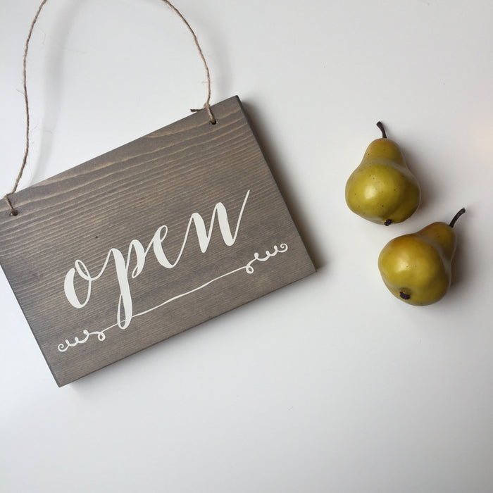 Customizable Open & Closed Sign, Storefront Sign, Studio Decor, Yoga Studio Decor, Studio Open Sign, Small Open Sign, Open Closed Sign