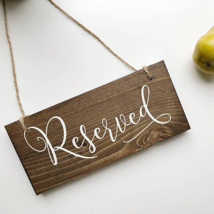 Reserved Signs, Reserved Chair Signs, Wedding Chair Signs, Small Wedding Sign, Rustic Wedding, Bridal Shower, Reserved Seating