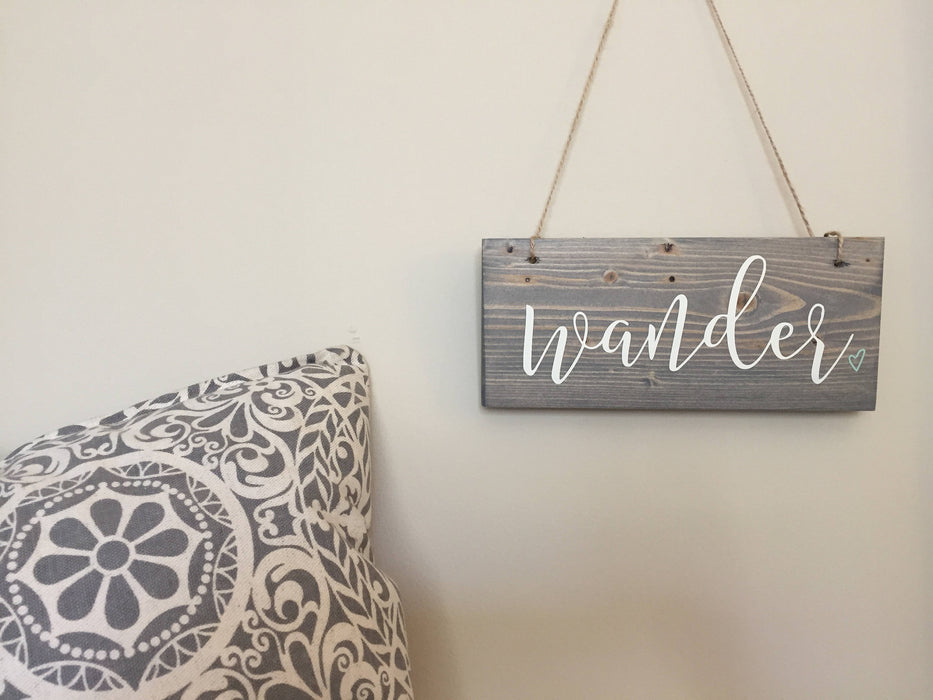 Wander Hanging Sign