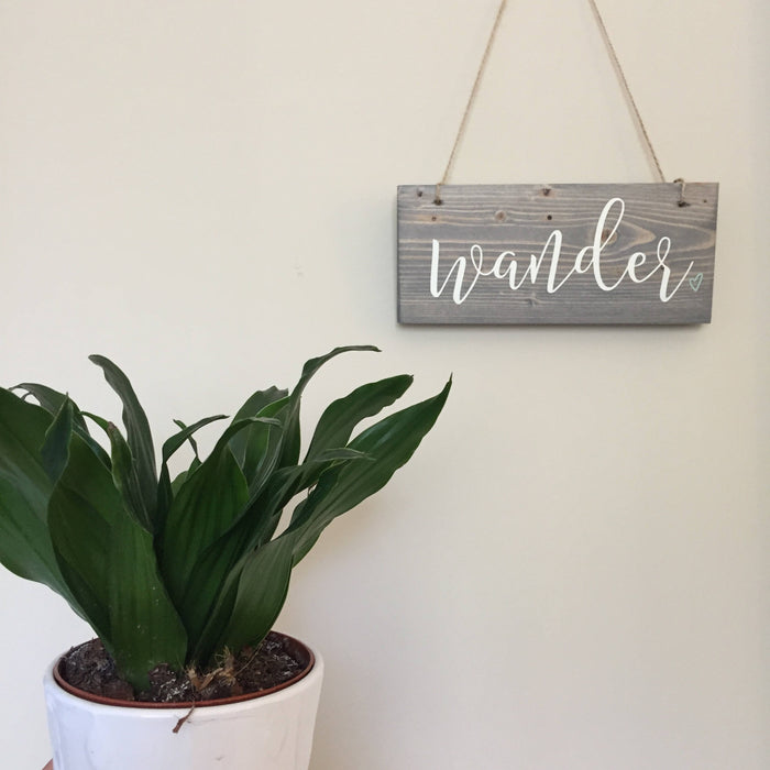 Wander Hanging Sign