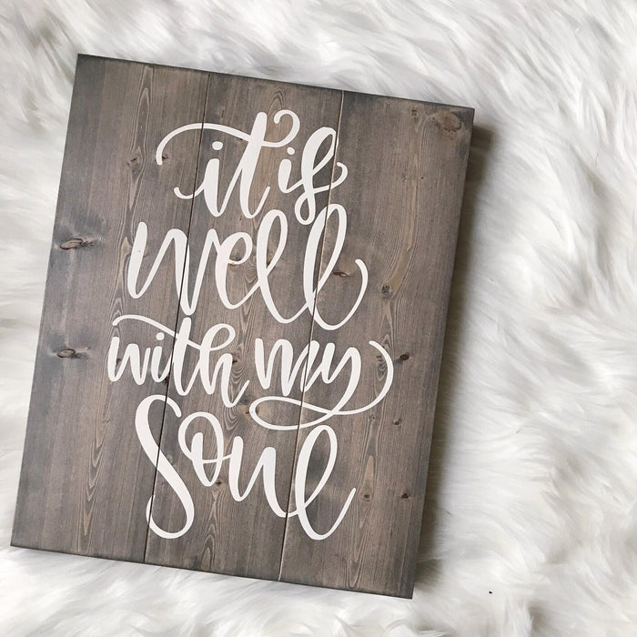 It Is Well With My Soul, Yoga Sign, Yoga Girl Sign, Yogi Sign, Yoga Studio Decor, Yoga Decor, Namaste, Namaste Decor, Mothers Day Gift