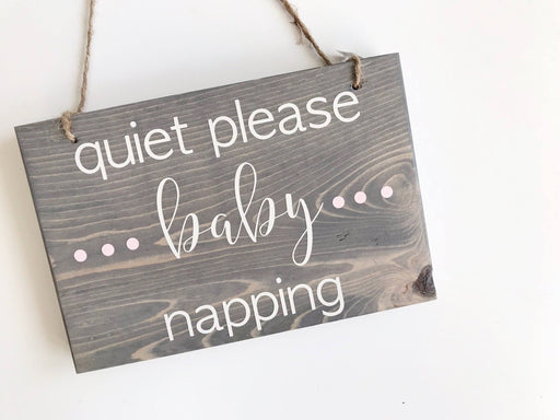 Quiet Please Baby Napping Sign, Quiet Please Sign, Baby Napping, Baby Sleeping, Do Not Ring Doorbell Sign, New Mom Gift, New Mom, Baby Gift