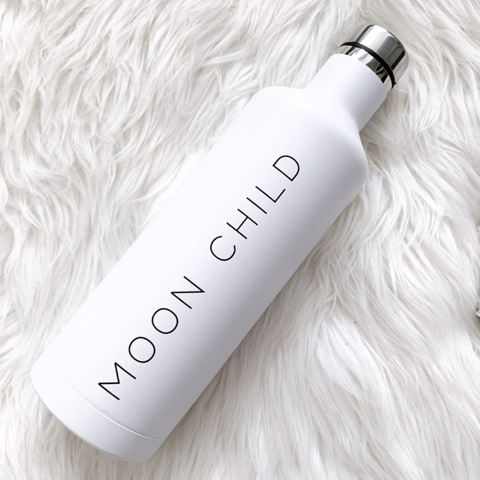 Moon Child Insulated Water Bottle | White Water Bottle