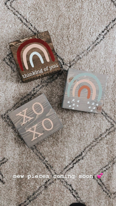 Love You a Bunch Mini Sign | Wood Desk Block