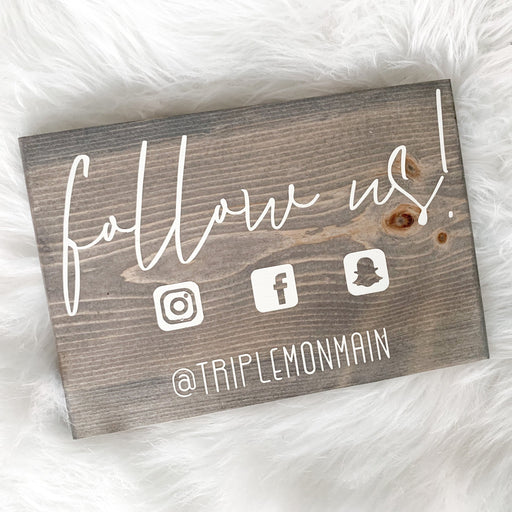 Follow Us on Social Media Sign | Small Business Sign