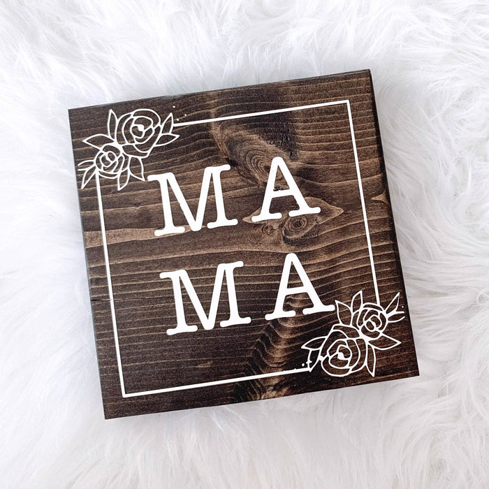 Mama Floral Sign | Desk Block