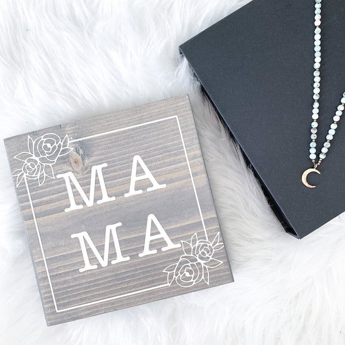 Mama Floral Sign | Desk Block