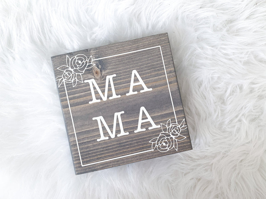 Mama Floral Sign | Desk Block