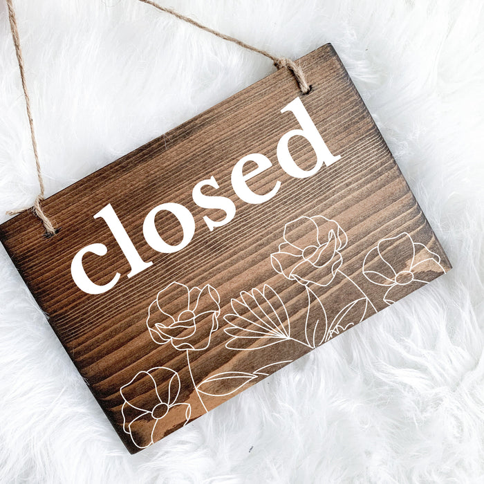 Reversible Open & Closed Sign