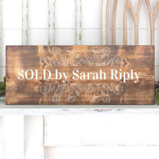 Floral Sold by Sign for Real Estate Agent | Realty Signs