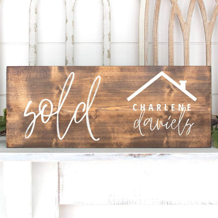 Cursive Custom Sold Sign | Realtor Sign