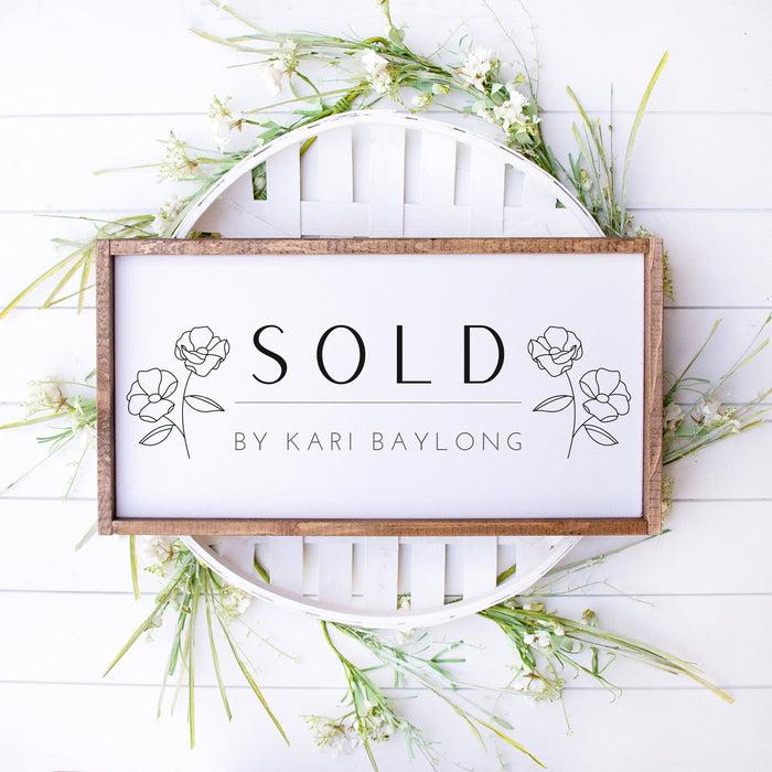 Real Estate Agent Sold Sign