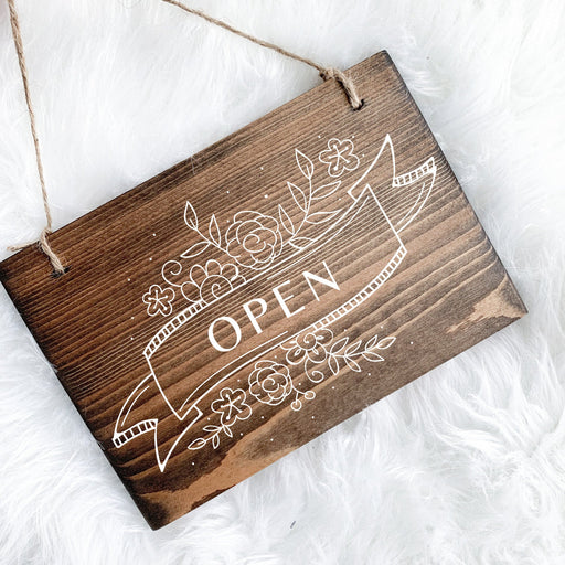 Reversible Open & Closed Sign, Do Not Disturb, Open and Closed Sign, Yoga Studio Decor, Studio Open Sign, Small Open Sign, In Session Sign