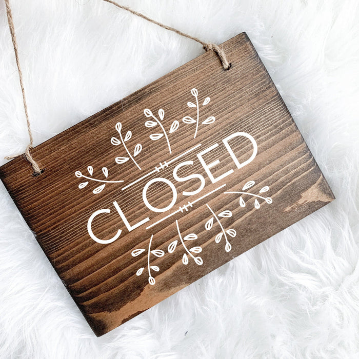 Reversible Open & Closed Sign, Do Not Disturb, Open and Closed Sign, Yoga Studio Decor, Studio Open Sign, Small Open Sign, In Session Sign