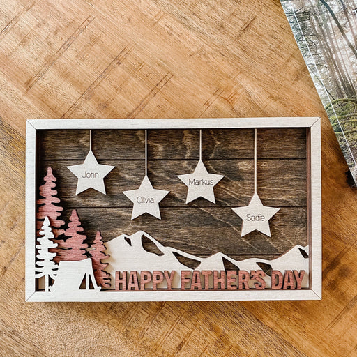 Happy Father's Day Keepsake | Family Layered Sign