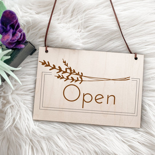 Reversible Open & Closed Sign | Engraved Hanging Sign