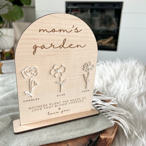 Mother's Day Gift Flower Keepsake, Mother's Day Gift Keepsake Sign, Family Name Keepsake Sign, Custom Mother's Day Gift, Custom Family Sign