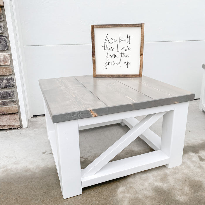 Farmhouse Style Coffee Table + End Table Set | Furniture  3